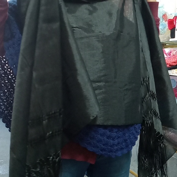 unbrand Accessories - Scarf black one size satin